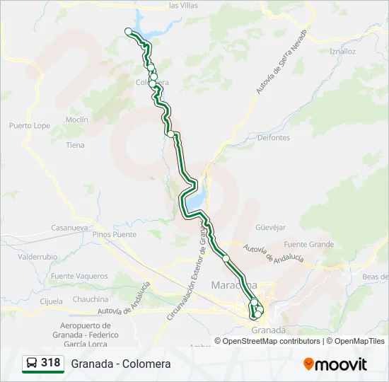 318 Bus Line Map