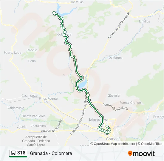 318 Bus Line Map