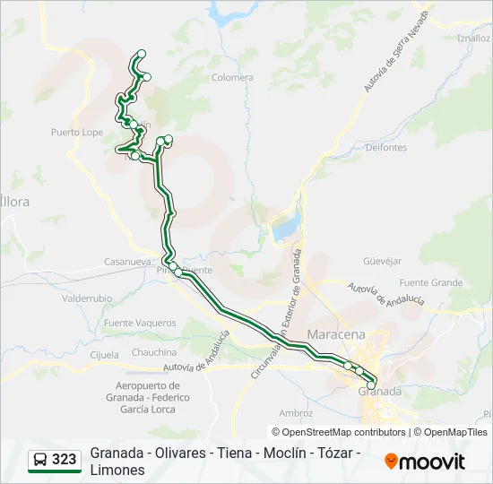 323 Bus Line Map