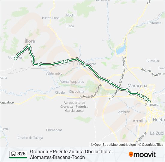 325 bus Line Map