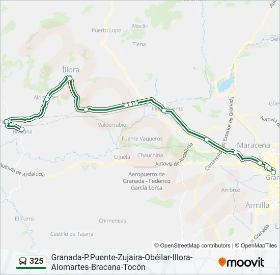 325 Bus Line Map