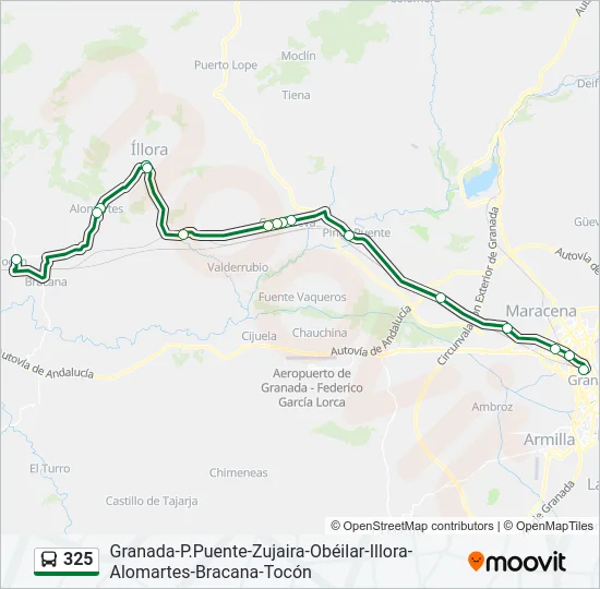 325 Bus Line Map