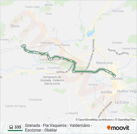 335 Bus Line Map