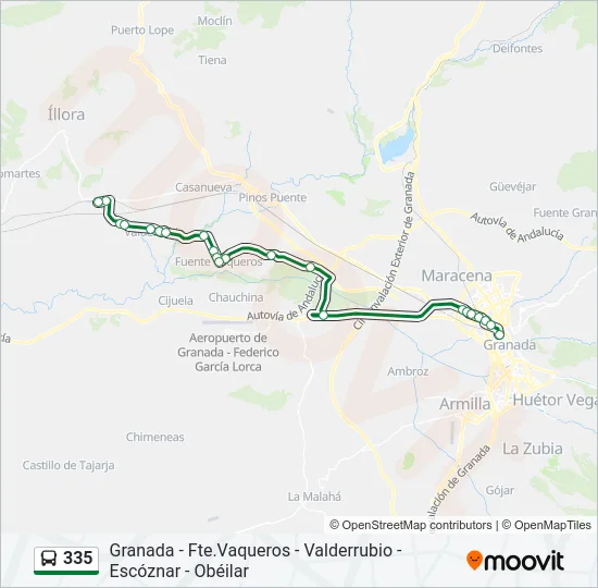 335 Bus Line Map
