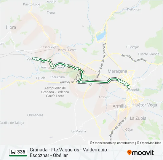 335 Bus Line Map