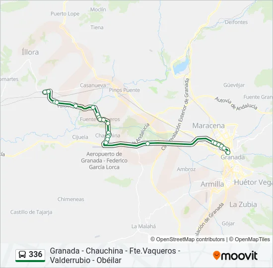 336 Bus Line Map