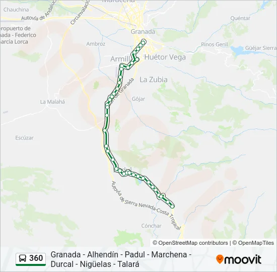 360 Bus Line Map