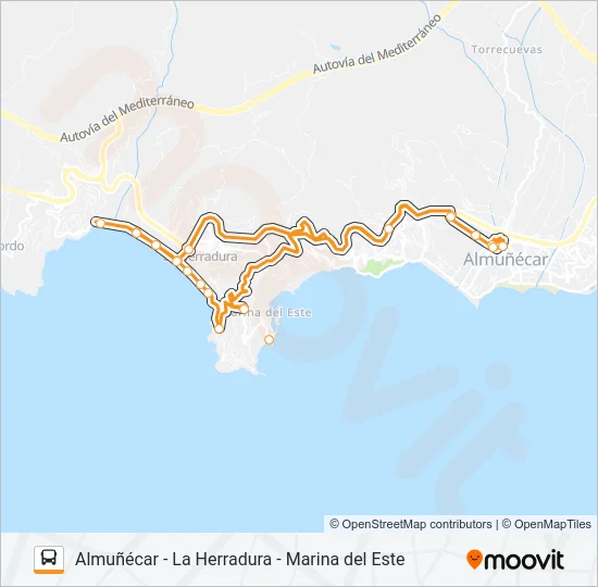 LÍNEA 2 LA HERRADURA Bus Line Map