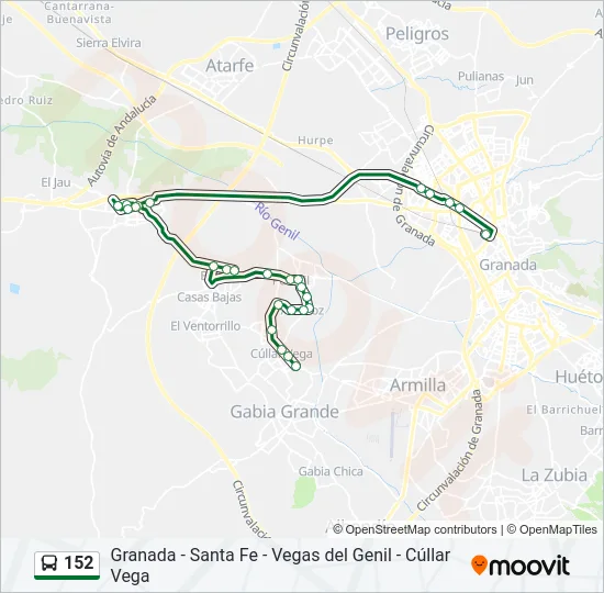 152 Bus Line Map