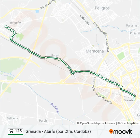 125 Bus Line Map
