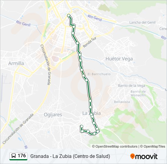 176 bus Mapa de línia