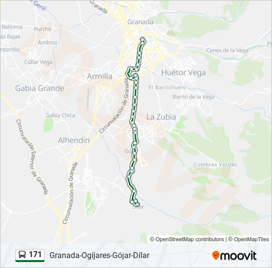 171 bus Line Map