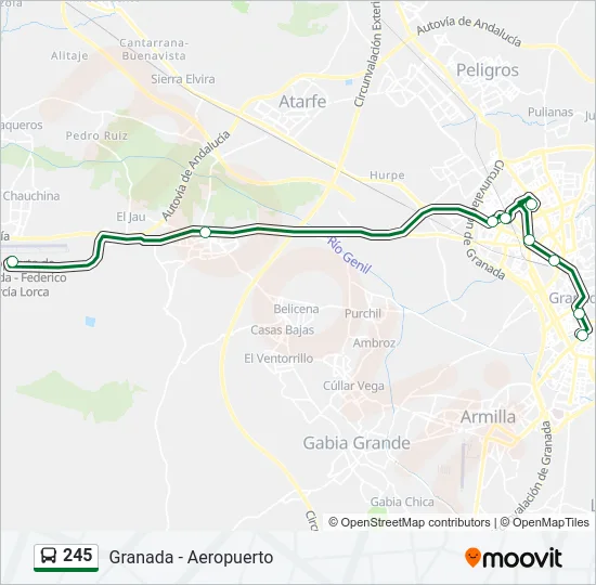 245 Bus Line Map