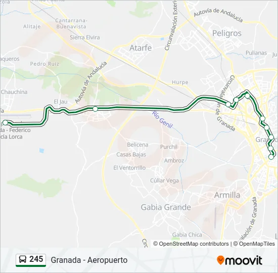 245 Bus Line Map