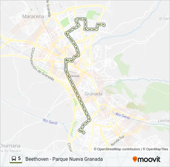 5 Bus Line Map