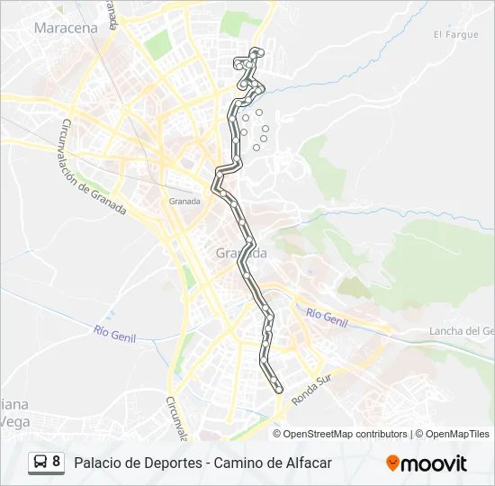 8 Bus Line Map