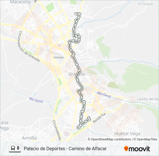8 Bus Line Map