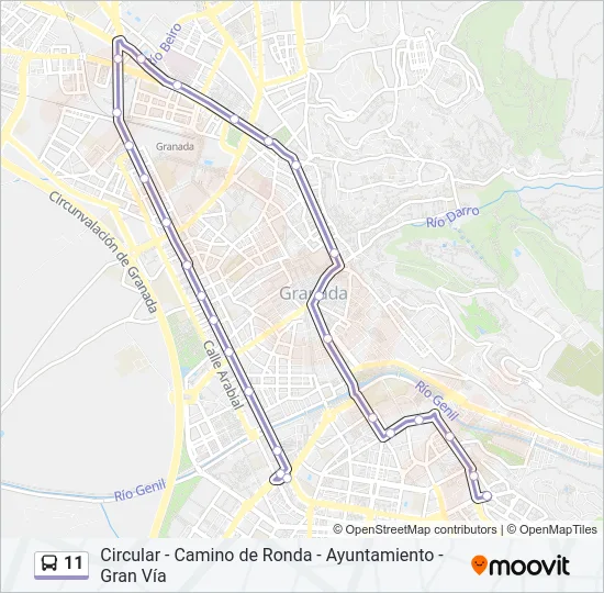 11 Bus Line Map