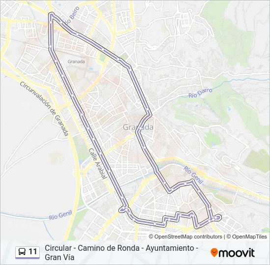 11 Bus Line Map
