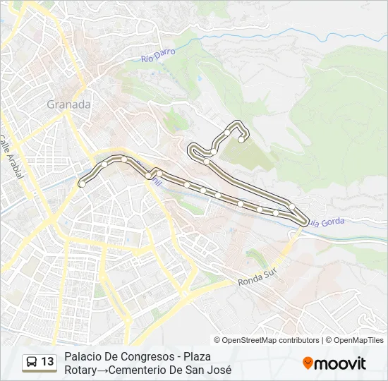 13 Bus Line Map