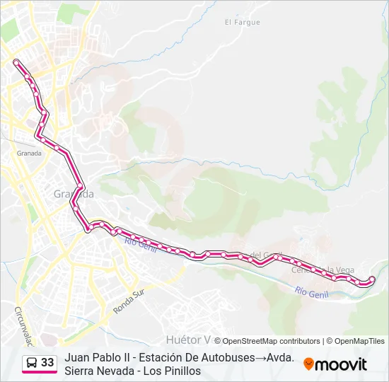 33 Bus Line Map