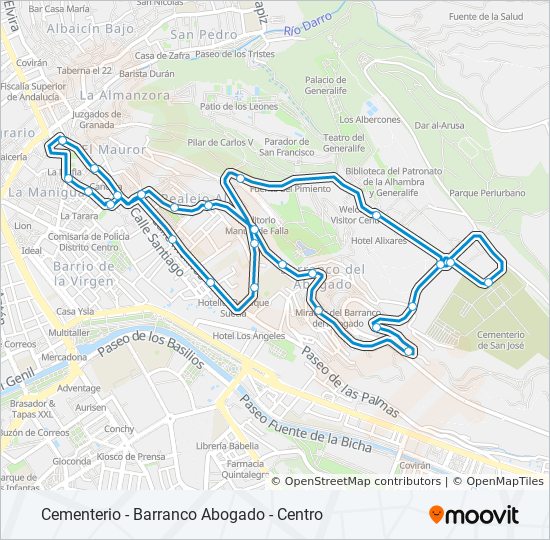 Mapa de C35 de autobús Mapa de C35 de autobús