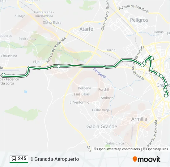 245 Bus Line Map