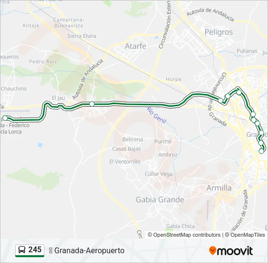 245 Bus Line Map