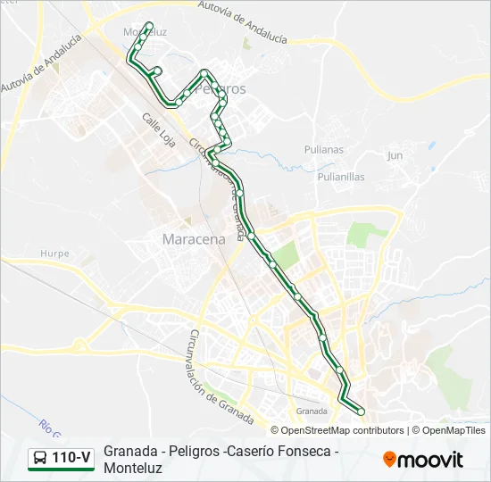 110-V Bus Line Map