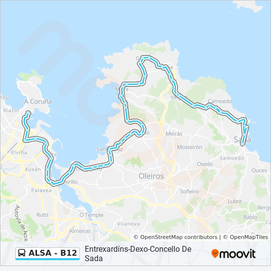 B12 Bus Route Map Alsa B12 Route: Schedules, Stops & Maps - Concello De Sada (Updated)