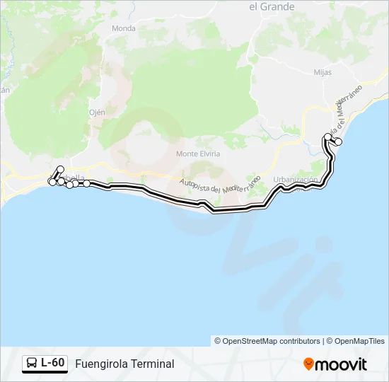 L-60 Bus Line Map