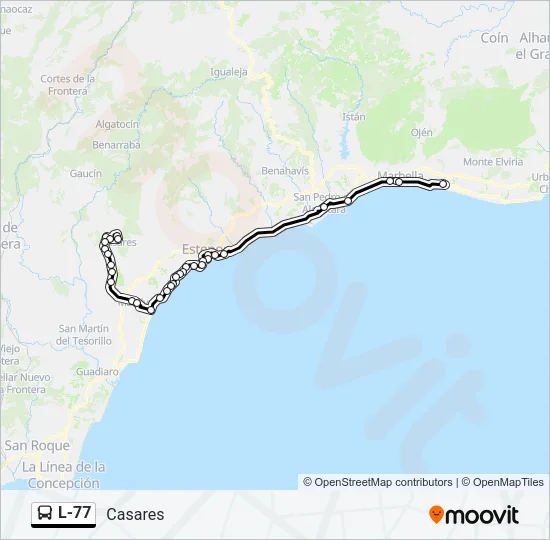 L-77 Bus Line Map
