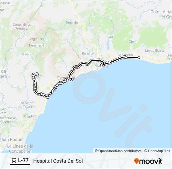 L-77 Bus Line Map