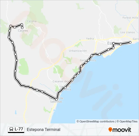 L-77 Bus Line Map