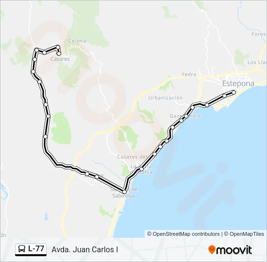 L-77 Bus Line Map