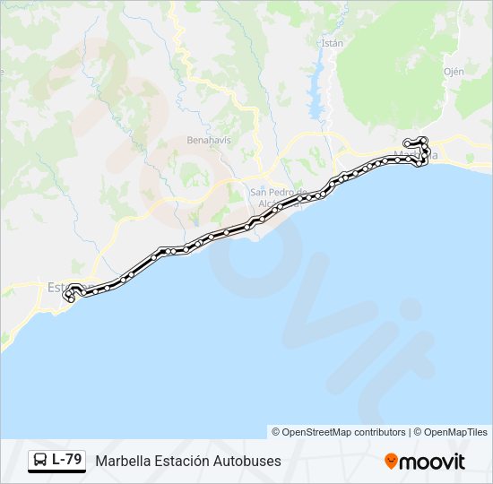 Mapa de L-79 de autobús
