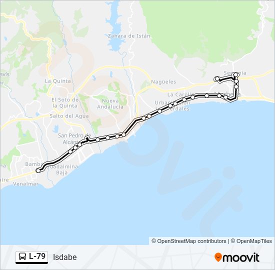 Mapa de L-79 de autobús