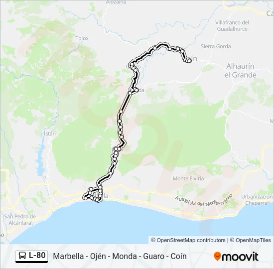 L-80 Bus Line Map