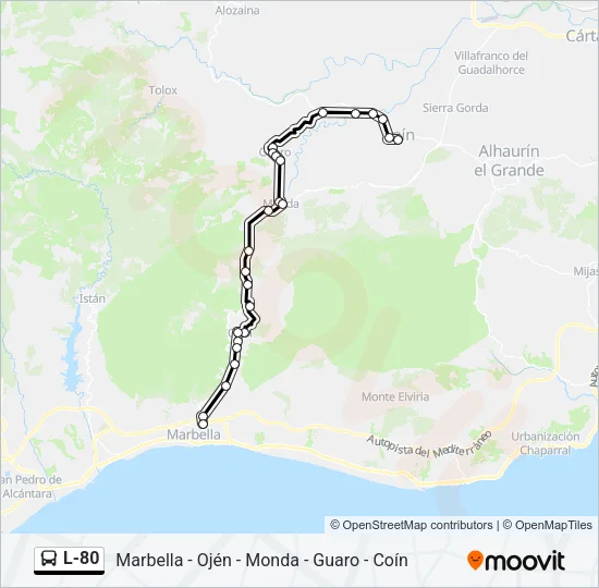 L-80 Bus Line Map