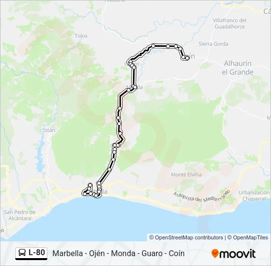 L-80 Bus Line Map