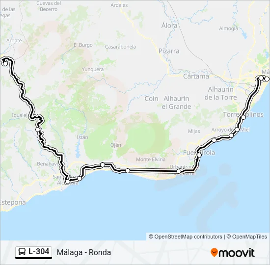L-304 Bus Line Map
