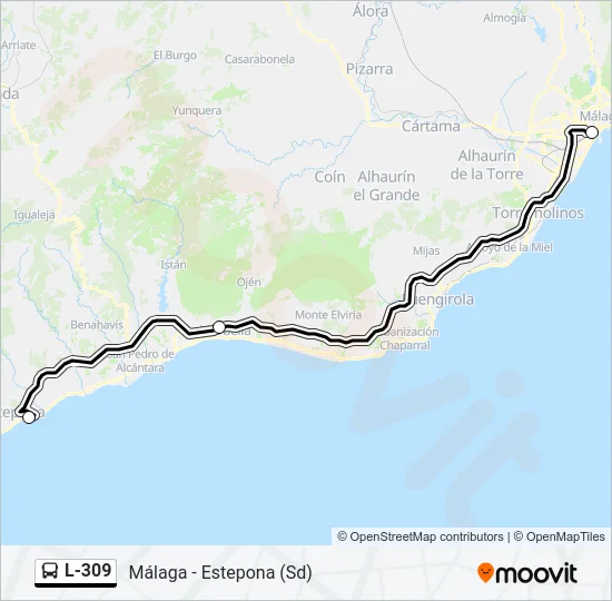 L-309 Bus Line Map