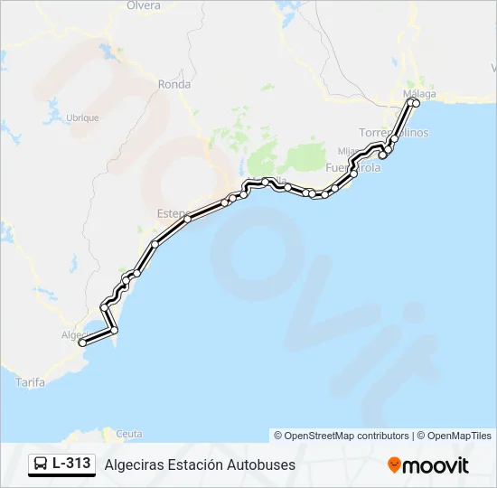 L-313 Bus Line Map