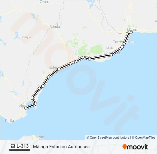 L-313 Bus Line Map