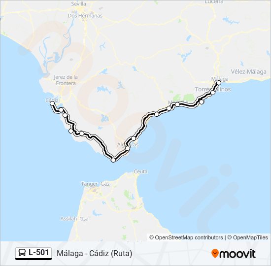 L-501 bus Mapa de línia