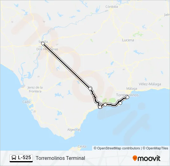 L-525 Bus Line Map