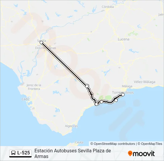 L-525 Bus Line Map