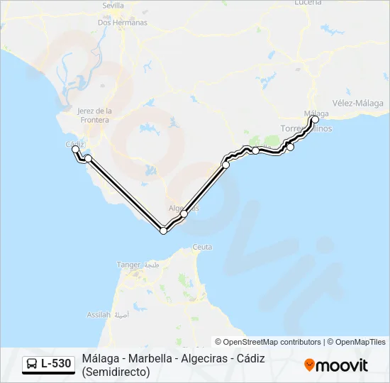 L-530 Bus Line Map