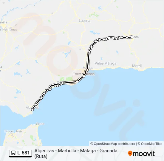 L-531 Bus Line Map