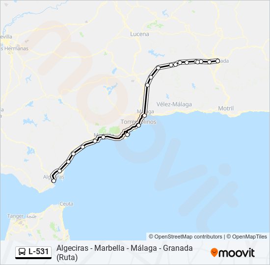 L-531 bus Mapa de línia